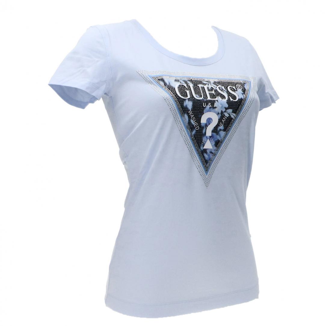 SS CN TRIANGLE FLOWER TEE Azzurro SS CN TRIANGLE FLOWER TEE Azzurro 2