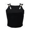 Guess Top Top ZAMA CUT OUT DETAILS CROP TOP Nero - Foto 1
