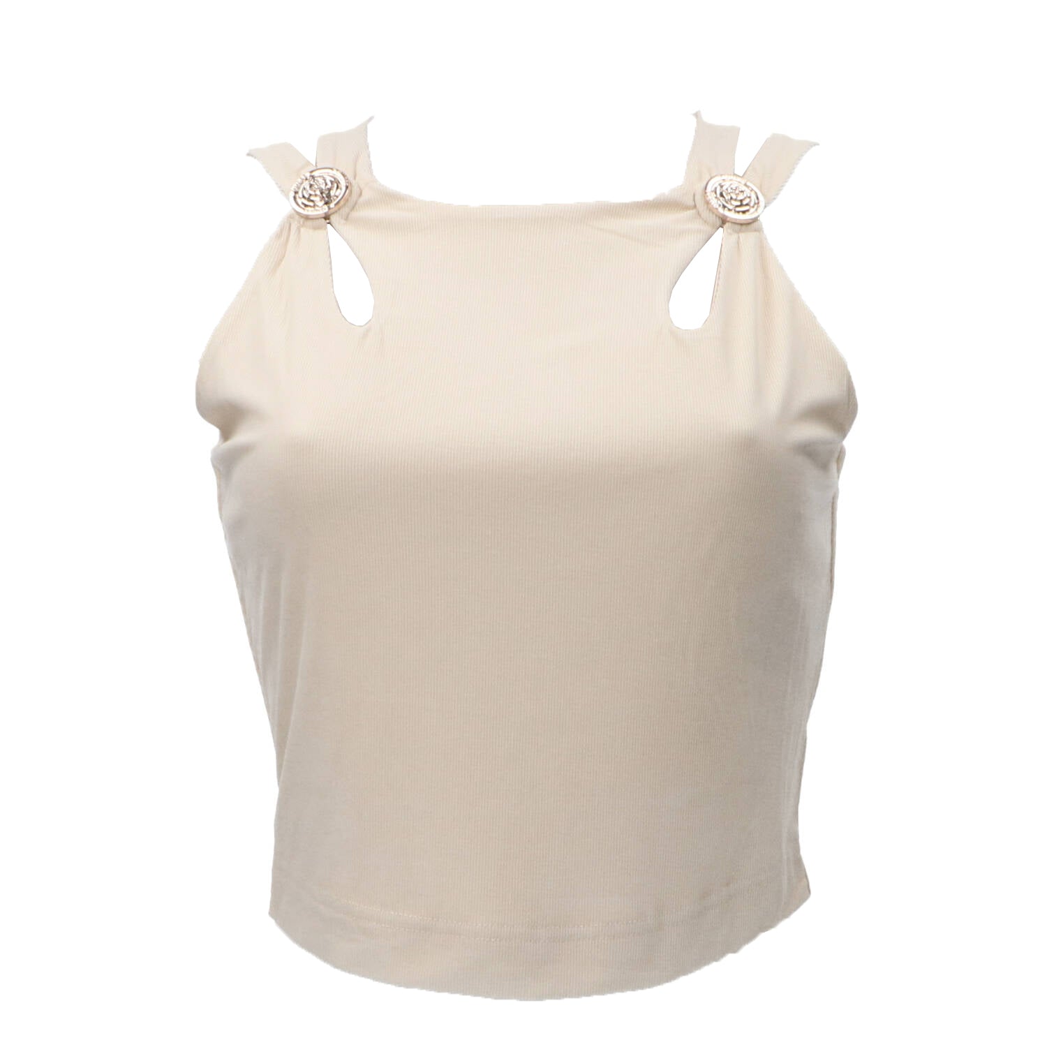 Guess Top Top ZAMA CUT OUT DETAILS CROP TOP Beige