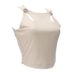 Top ZAMA CUT OUT DETAILS CROP TOP Beige