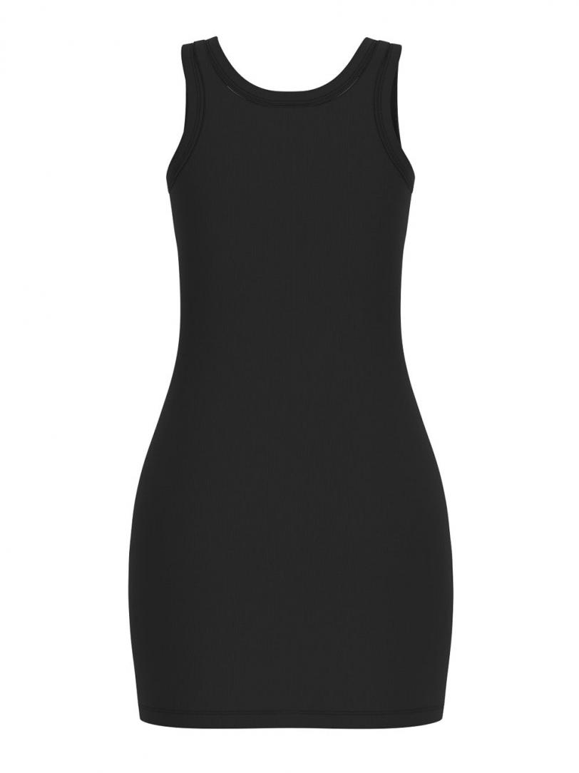 SUNFLOWER RIB DRESS Nero SUNFLOWER RIB DRESS Nero 2