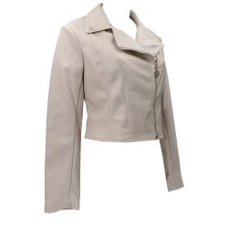 Giubbotti CLEMENCE PU LEATHER JACKET Beige