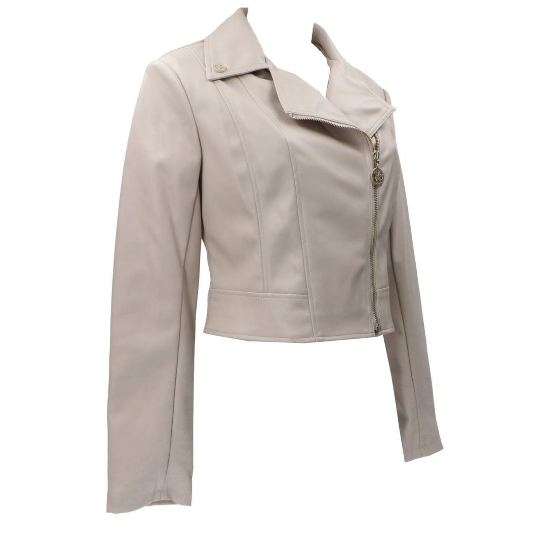 CLEMENCE PU LEATHER JACKET Beige CLEMENCE PU LEATHER JACKET Beige 2