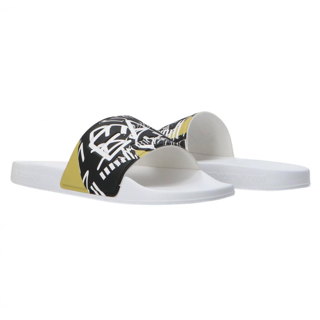 Beachwear Ea7 monogram Bianco nero Beachwear Ea7 monogram Bianco nero 3