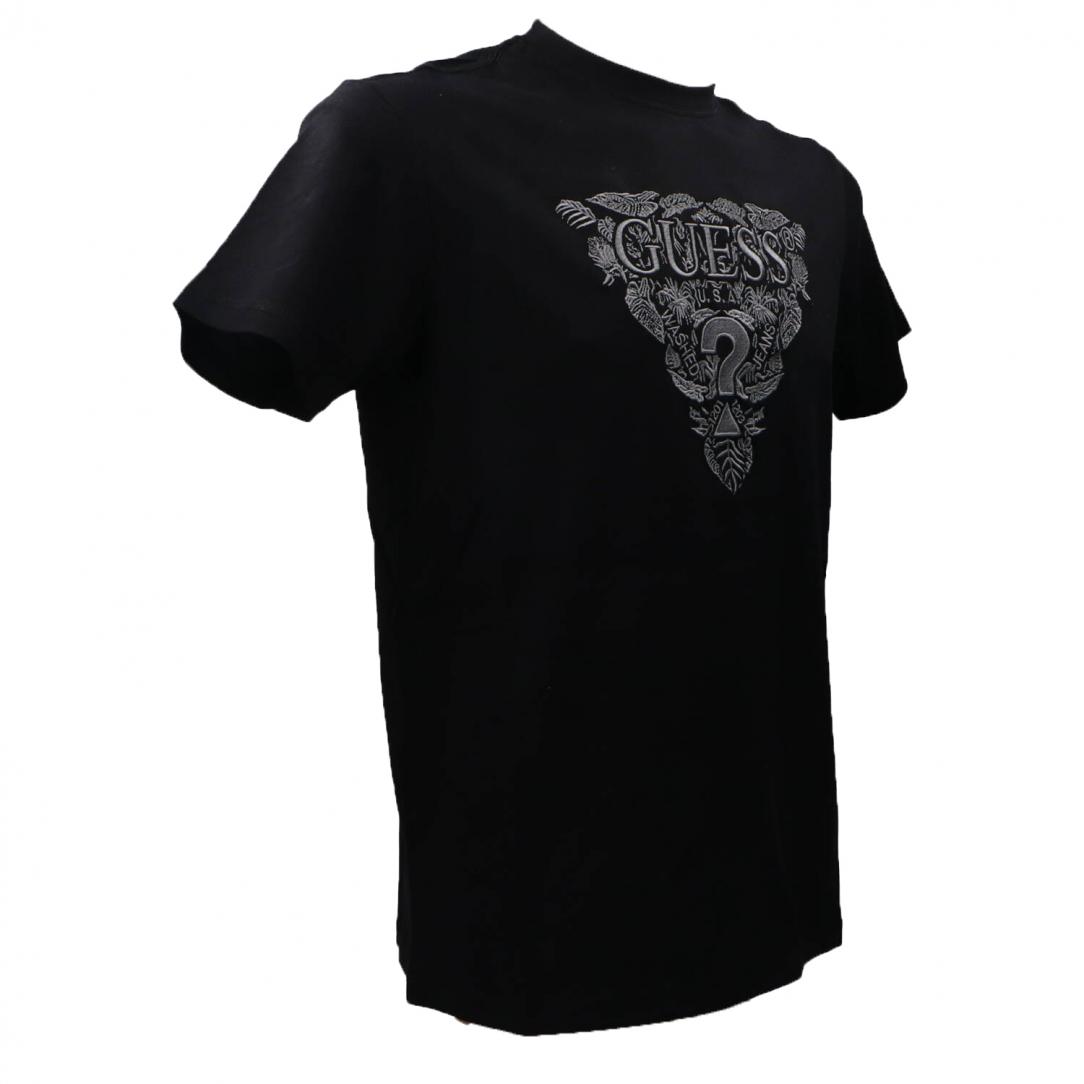 SS CN FLOWER EMBRO TEE Nero SS CN FLOWER EMBRO TEE Nero 2