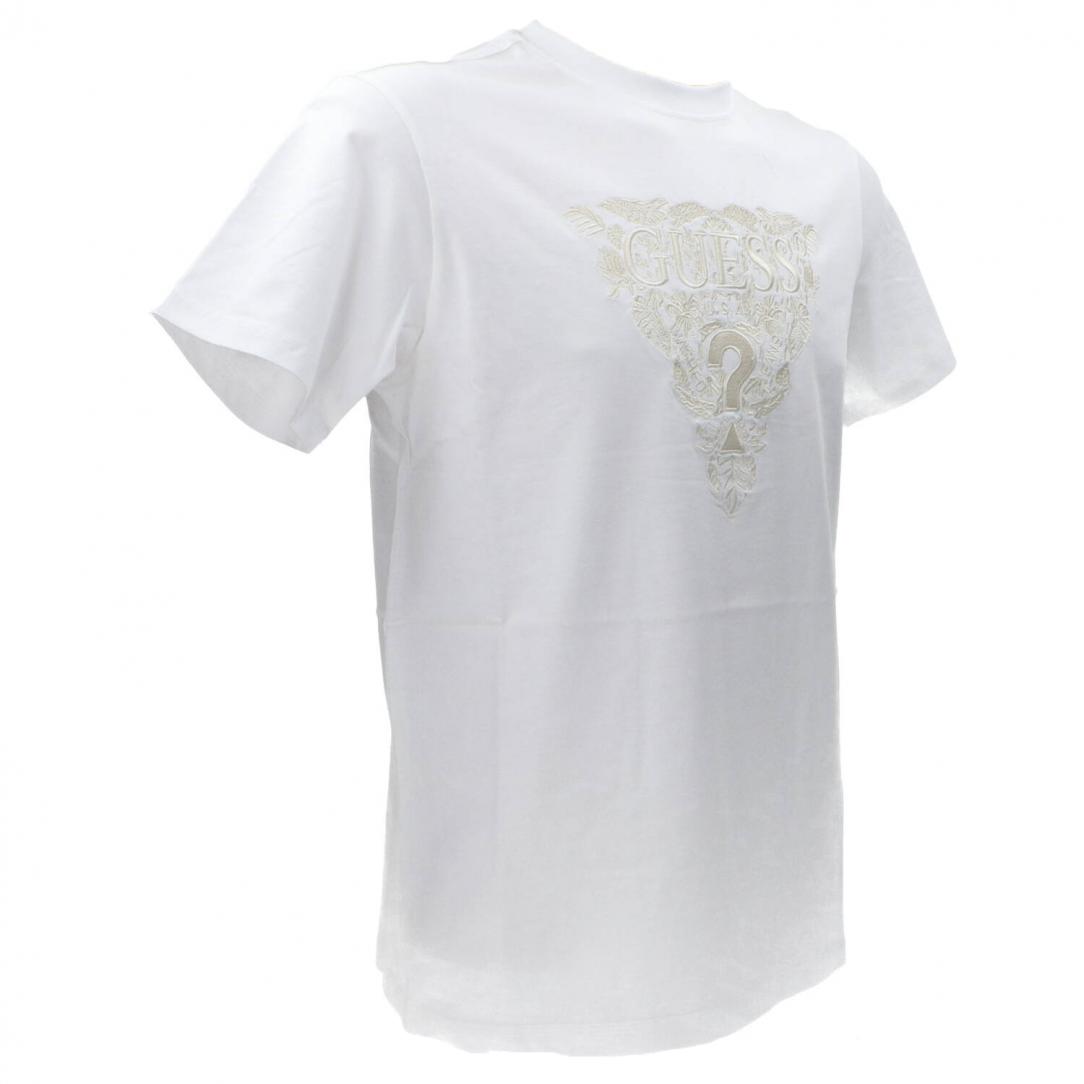 SS CN FLOWER EMBRO TEE Bianco SS CN FLOWER EMBRO TEE Bianco 2