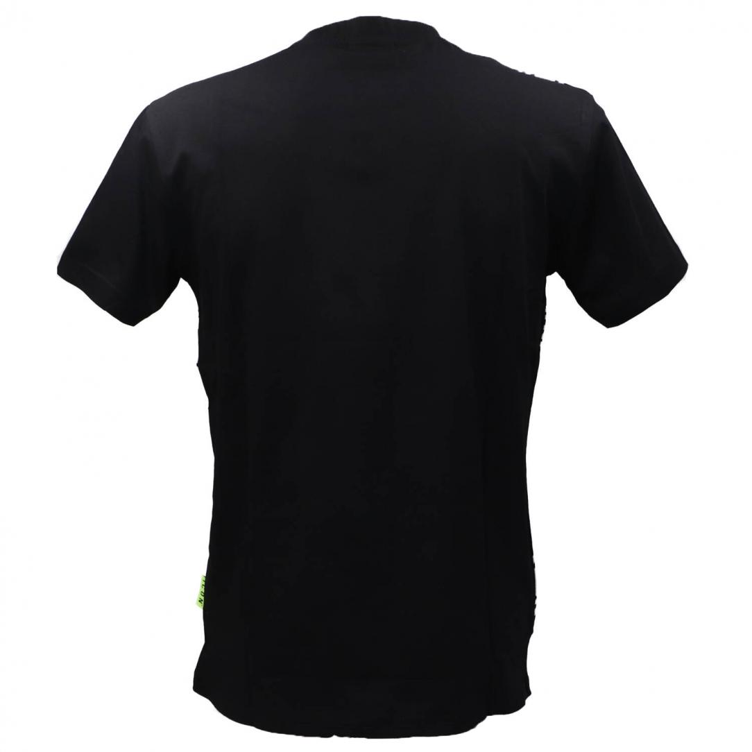 T-SHIRT C/STAMPA A STRISCE Nero T-SHIRT C/STAMPA A STRISCE Nero 3