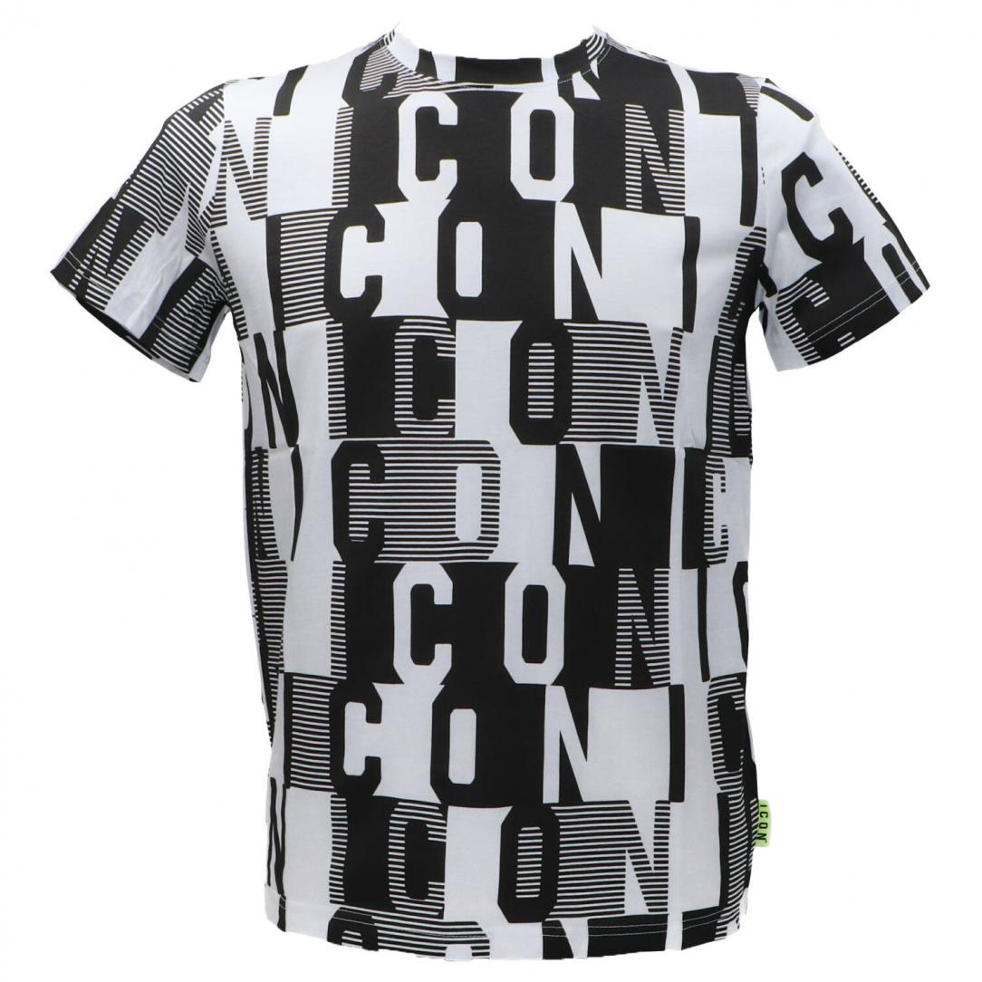 T-SHIRT ALL OVER Bianco Nero T-SHIRT ALL OVER Bianco Nero 1