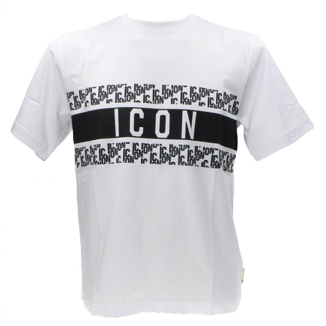 T-SHIRT C/FASCIA STAMPATA Bianco T-SHIRT C/FASCIA STAMPATA Bianco 1