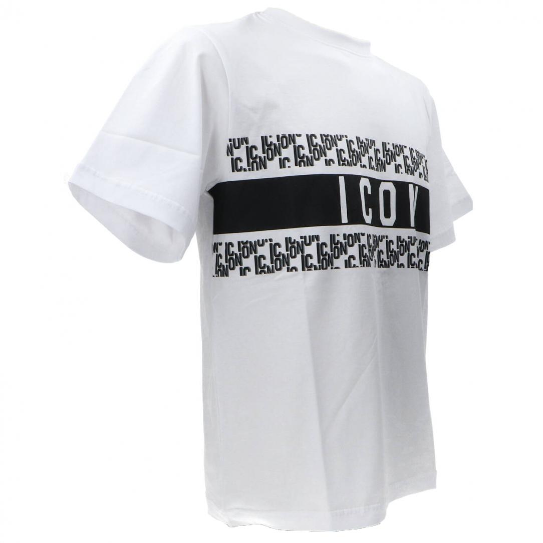T-SHIRT C/FASCIA STAMPATA Bianco T-SHIRT C/FASCIA STAMPATA Bianco 2