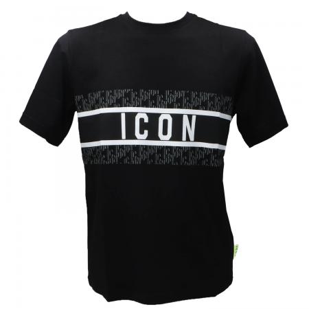T Shirt Uomo T-SHIRT C/FASCIA STAMPATA Nero