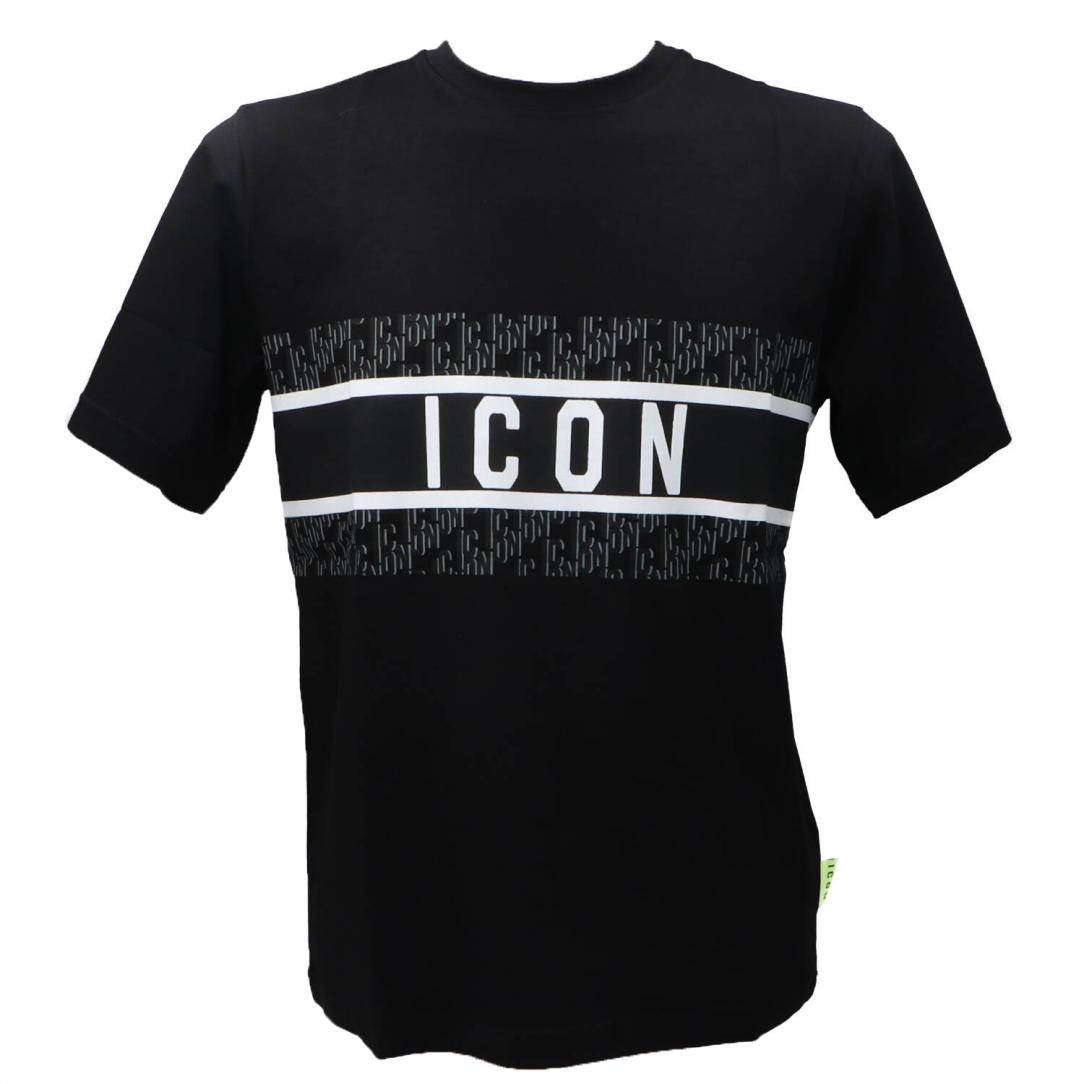 T-SHIRT C/FASCIA STAMPATA Nero T-SHIRT C/FASCIA STAMPATA Nero 1