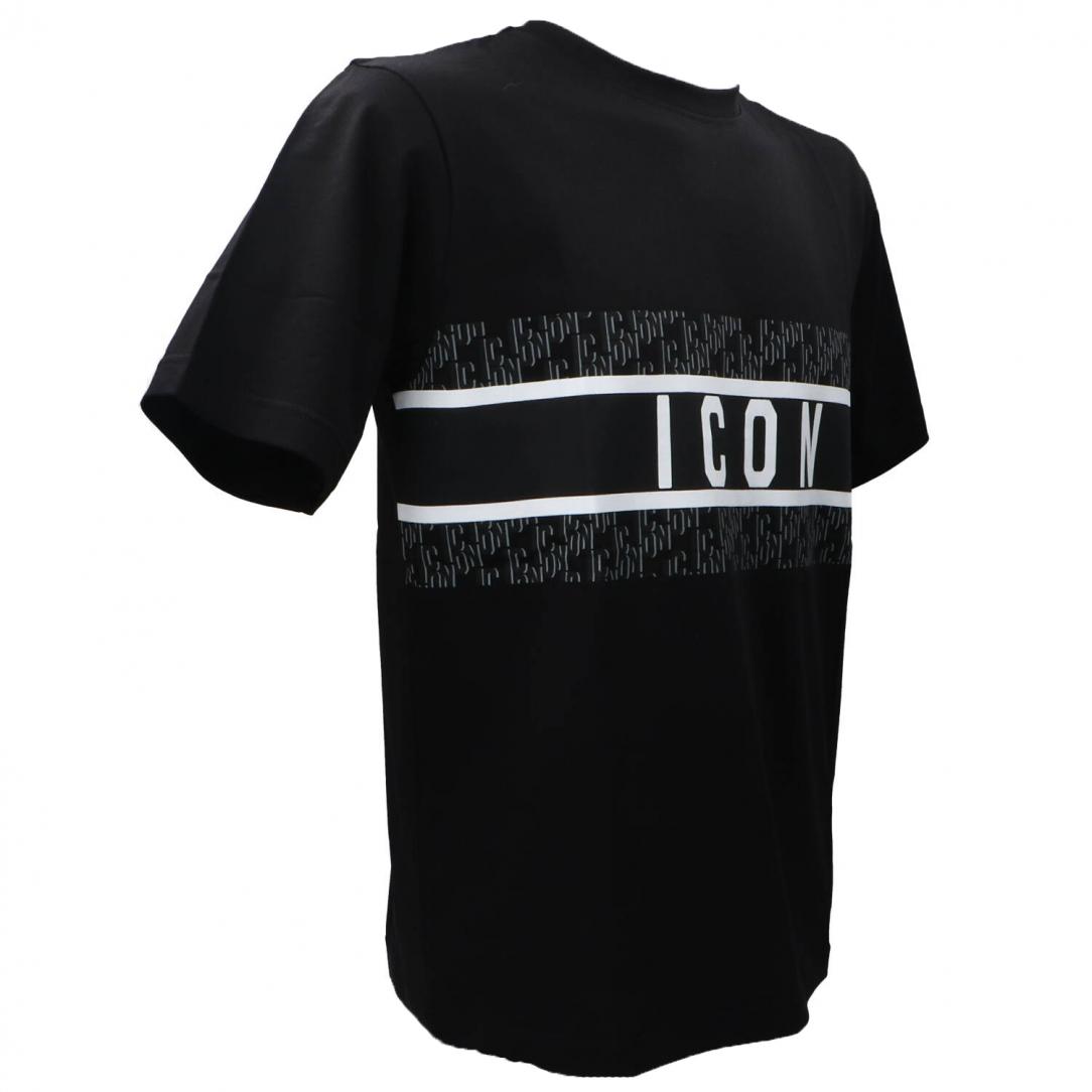 T-SHIRT C/FASCIA STAMPATA Nero T-SHIRT C/FASCIA STAMPATA Nero 2
