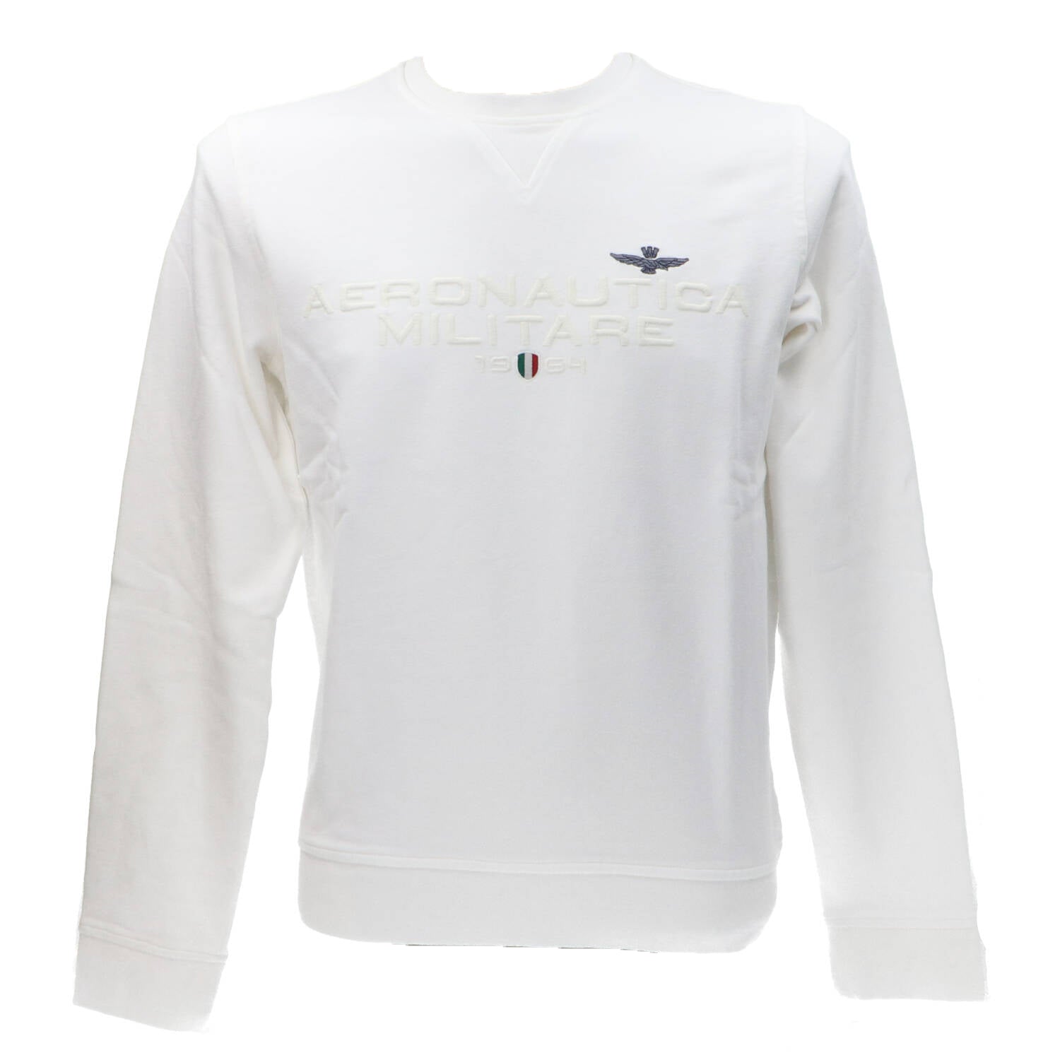 Aeronautica Militare Felpe Felpe FELPA GIROCOLLO 251FE1985F539 Bianco