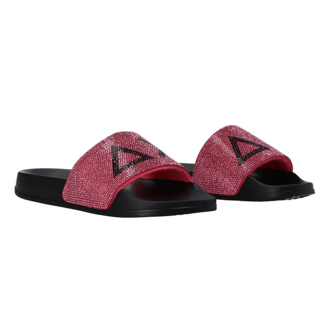 SLIPPERS LOGO WOMAN Nero fucsia SLIPPERS LOGO WOMAN Nero fucsia 2