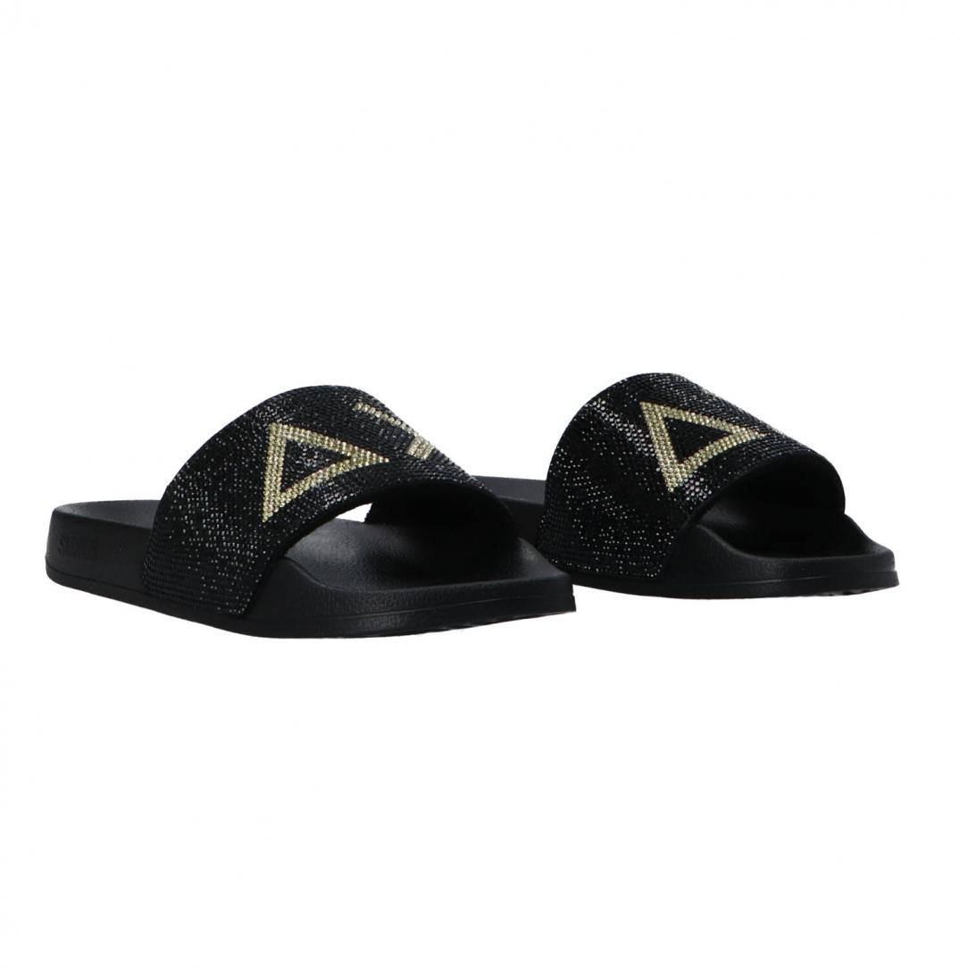 SLIPPERS LOGO WOMAN Nero oro SLIPPERS LOGO WOMAN Nero oro 2