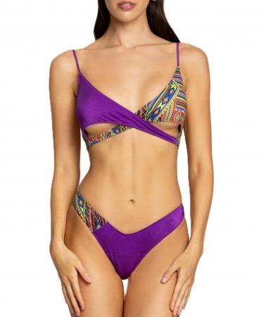 Costume Donna TOP INCROCIO E SLIP Viola