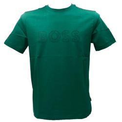 Boss T-shirt T-shirt TE_LOGOTEXTURE Verde Scuro
