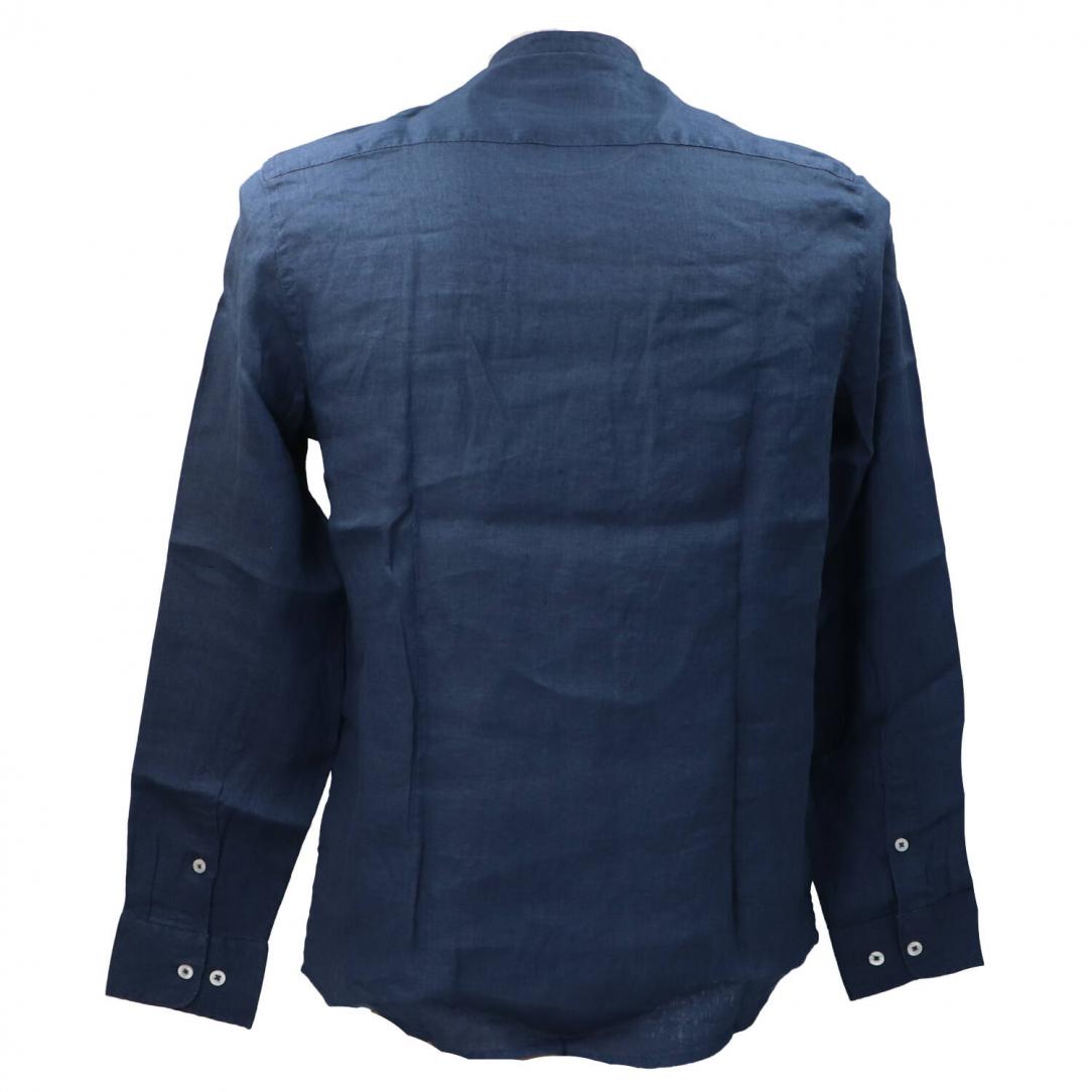 CAMICIA COREANA LINO CE986SS Blu CAMICIA COREANA LINO CE986SS Blu 3