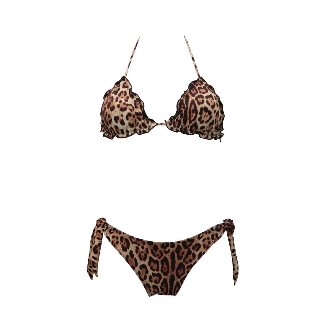 TRIANGOLO SBAMBOLATO E SLIP MARYLIN Marrone TRIANGOLO SBAMBOLATO E SLIP MARYLIN Marrone 3