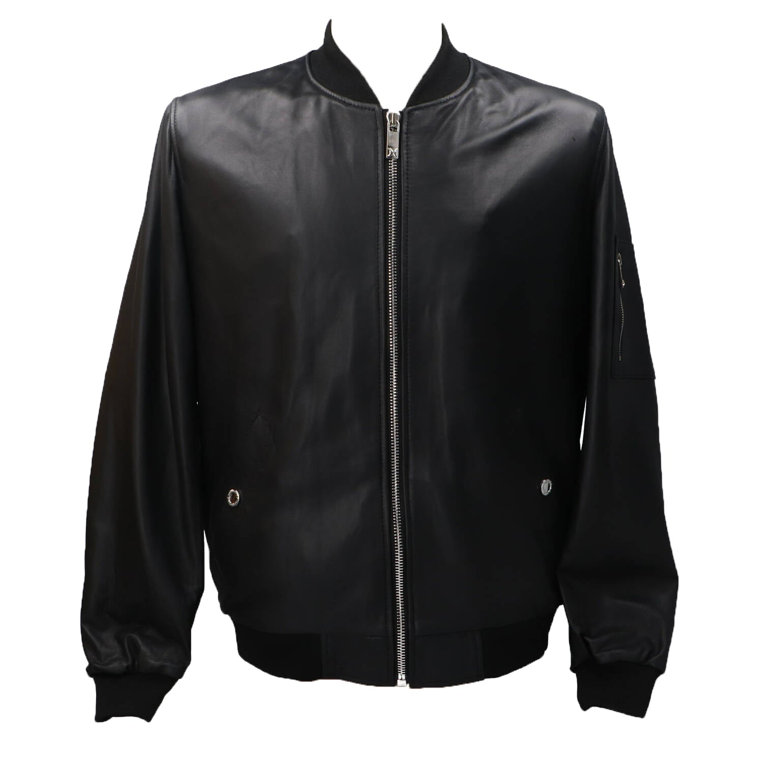 Richmond Giubbotti Giubbotti REAL LEATHER BOMBER PANNES Nero
