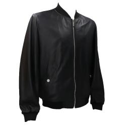 Giubbotti REAL LEATHER BOMBER PANNES Nero