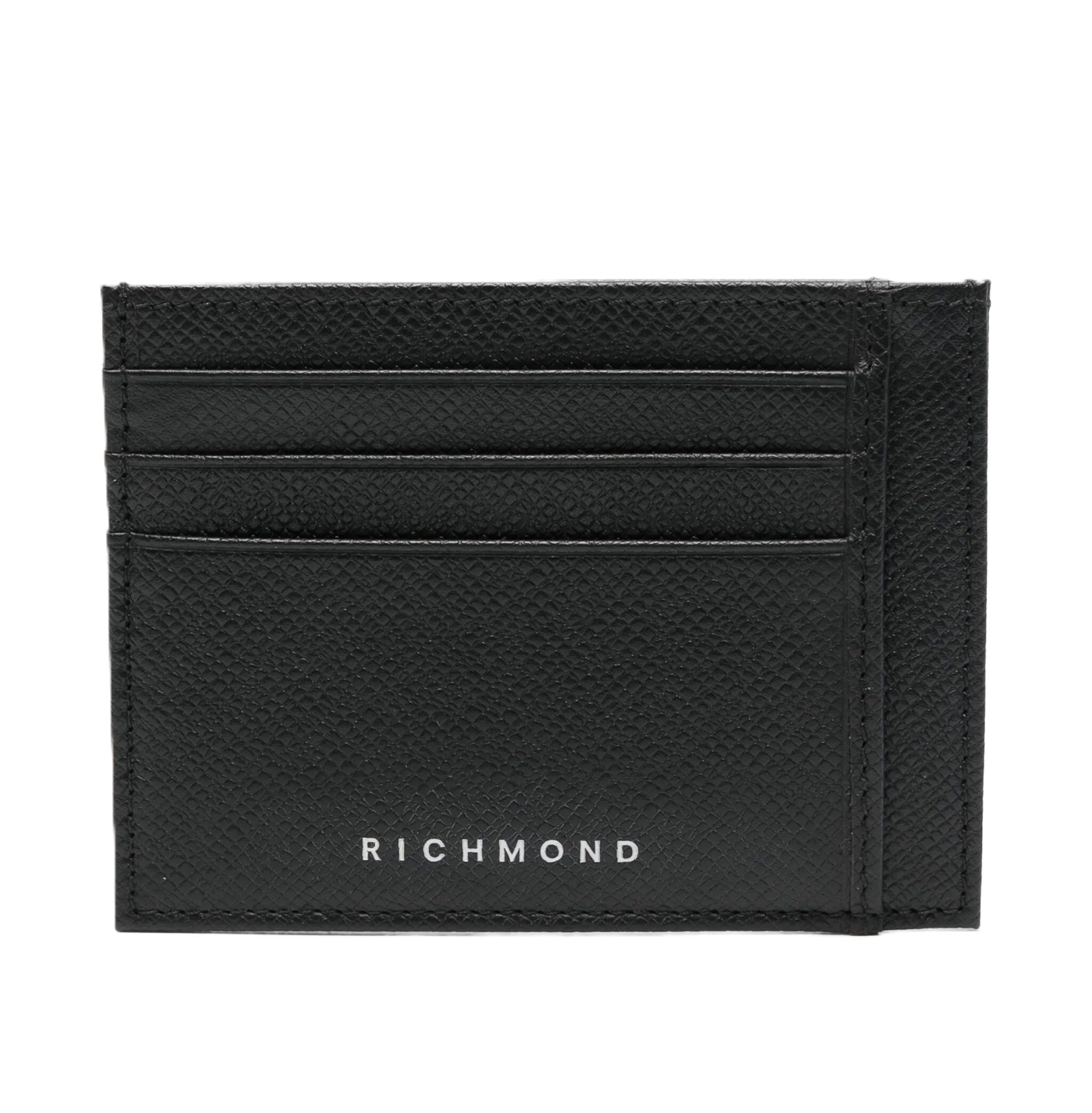Richmond Portacarte Portacarte REAL LEATHER WALLET PINAR Nero