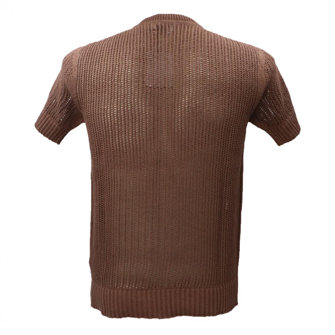 GIROCOLLO MAGLIA TRAFORATA ME2982SS Marrone GIROCOLLO MAGLIA TRAFORATA ME2982SS Marrone 3