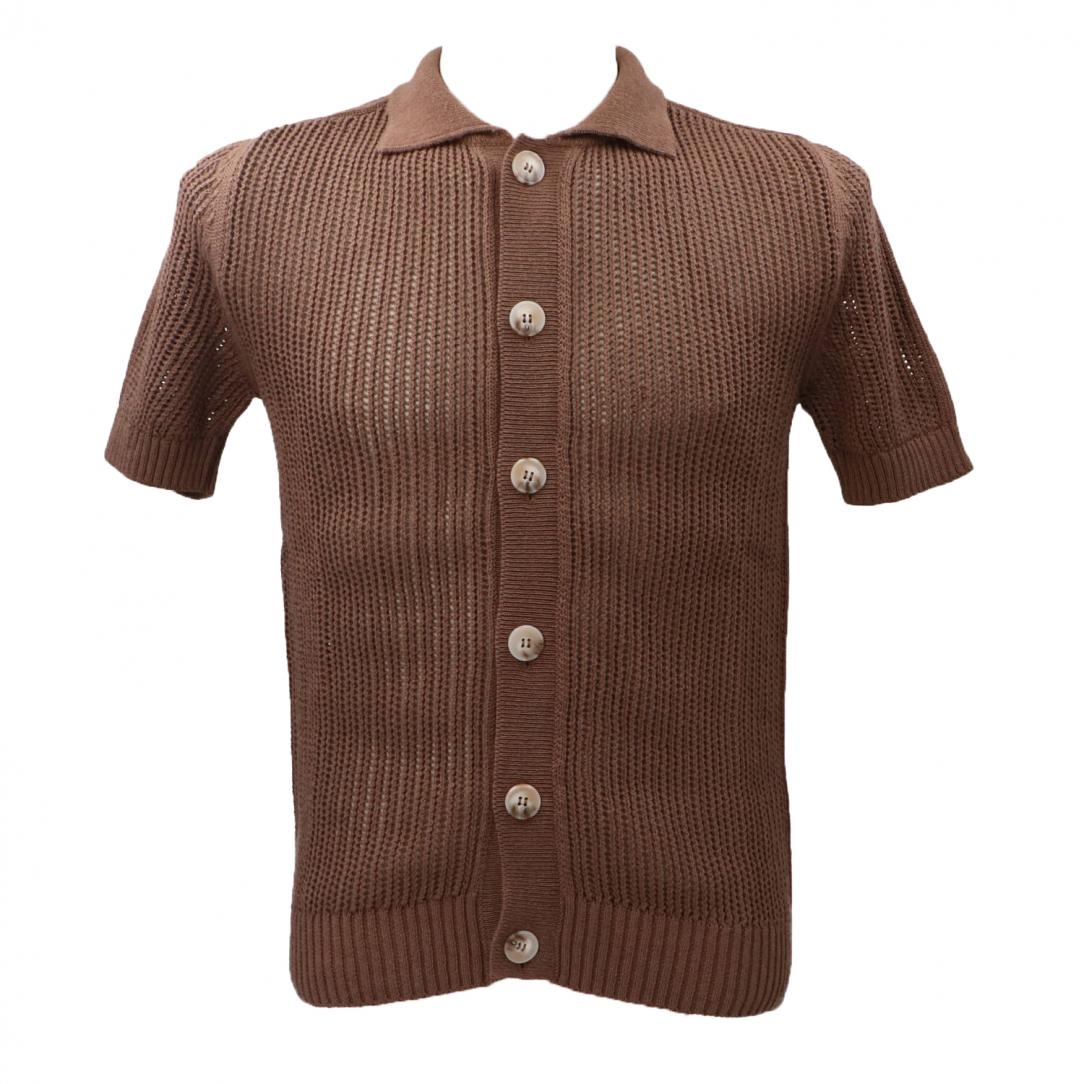 TRAFORATO CARDIGAN ME2984SS Marrone TRAFORATO CARDIGAN ME2984SS Marrone 1