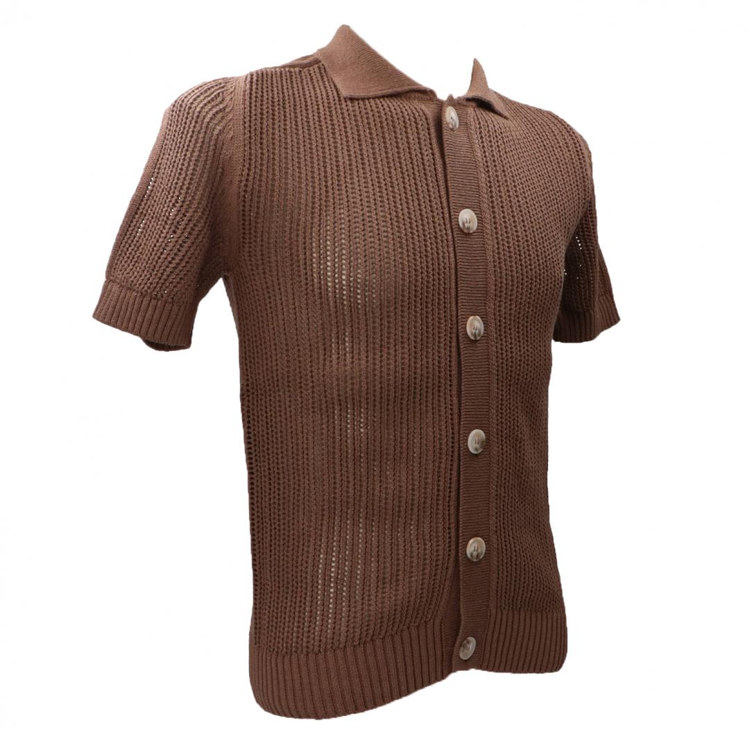 TRAFORATO CARDIGAN ME2984SS Marrone TRAFORATO CARDIGAN ME2984SS Marrone 2