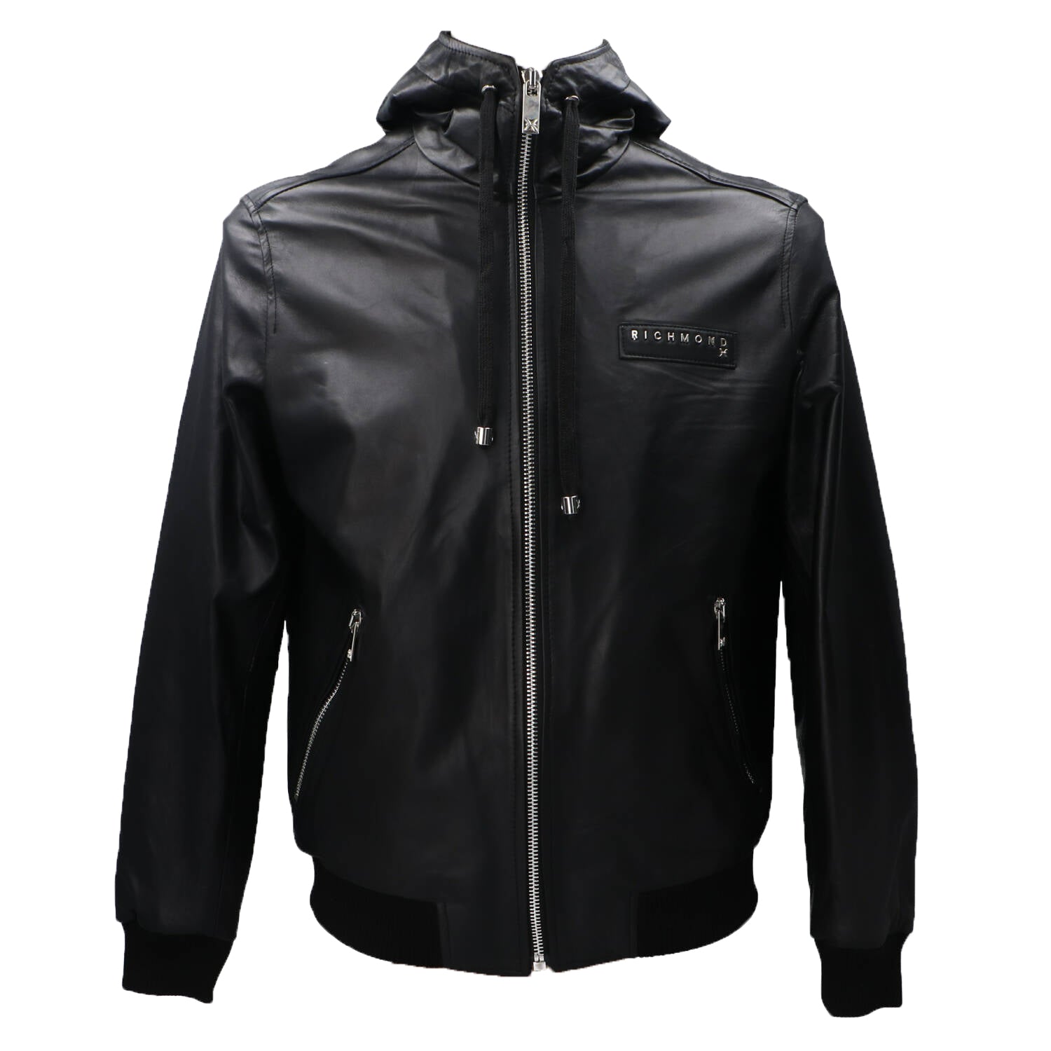 Richmond Giubbotti Giubbotti REAL LEATHER JACKET BAUSKE Nero