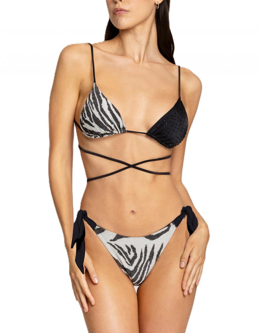 TRIANGOLO SBAMBOLATO E SLIP MARYLIN Nero TRIANGOLO SBAMBOLATO E SLIP MARYLIN Nero 1