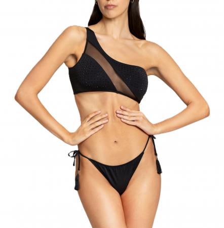 Costume Donna TOP INCROCIO E SLIP Nero