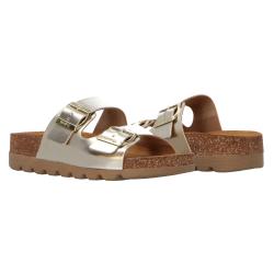 Sandali Berry doppia fibbia platform Oro