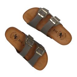 Sandali Berry doppia fibbia platform Verde Scuro