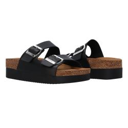 Sandali Platform Cristal 501 sandalo con fibbia Nero