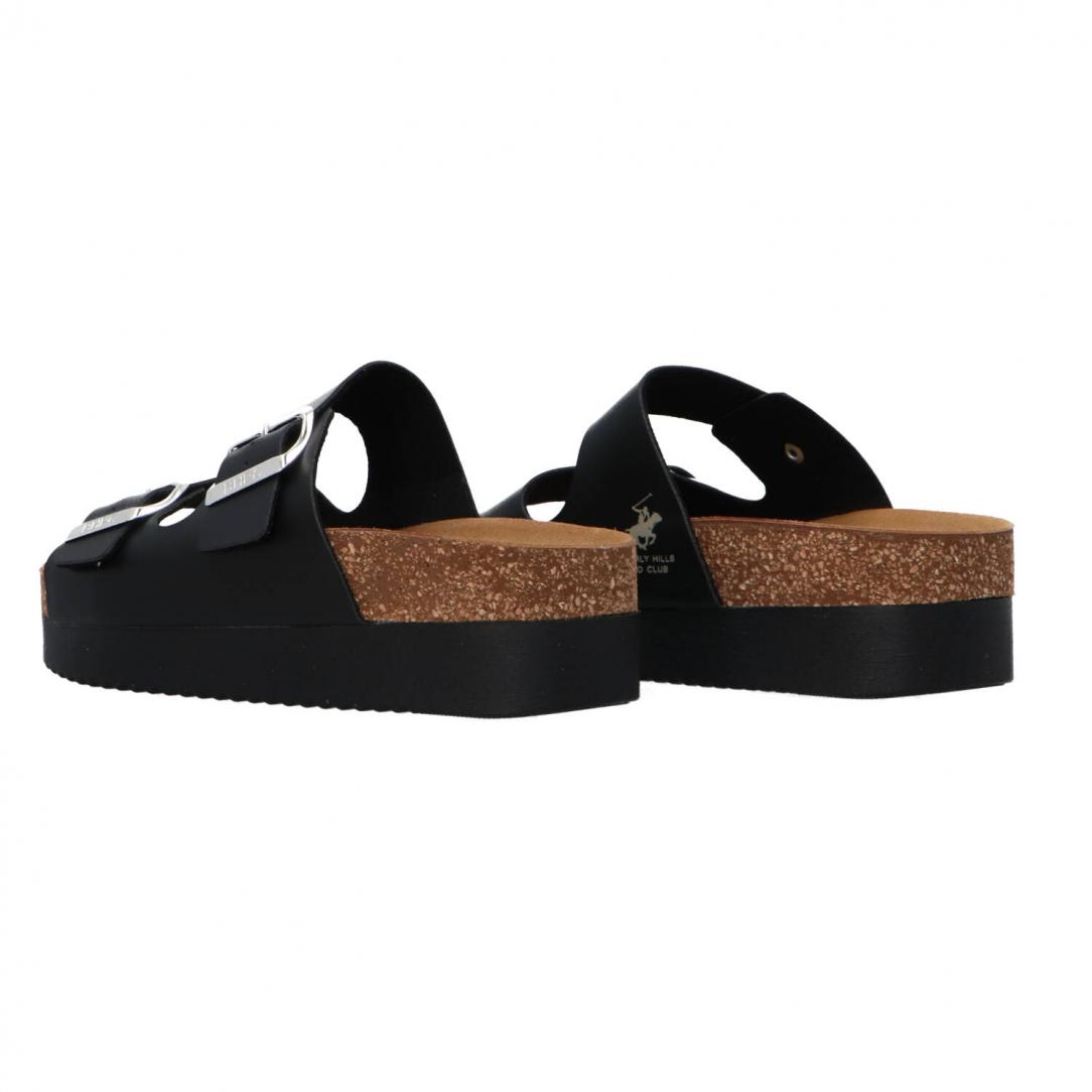 Platform Cristal 501 sandalo con fibbia Nero 4