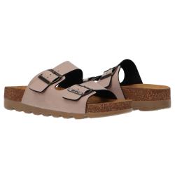 Sandali Berry doppia fibbia platform Beige