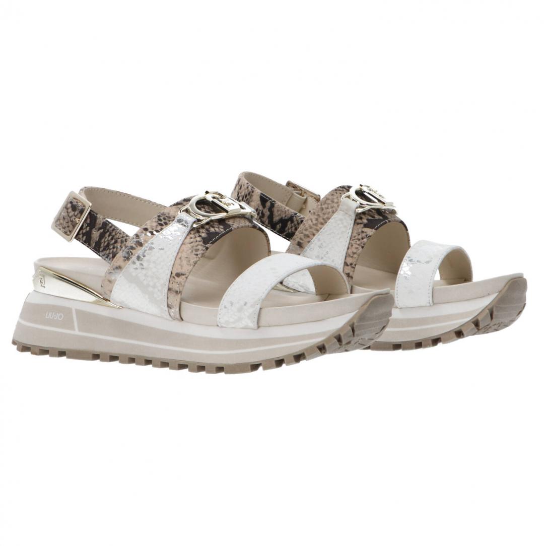 Sandali platform ecopelle Bianco pitone Sandali platform ecopelle Bianco pitone 2