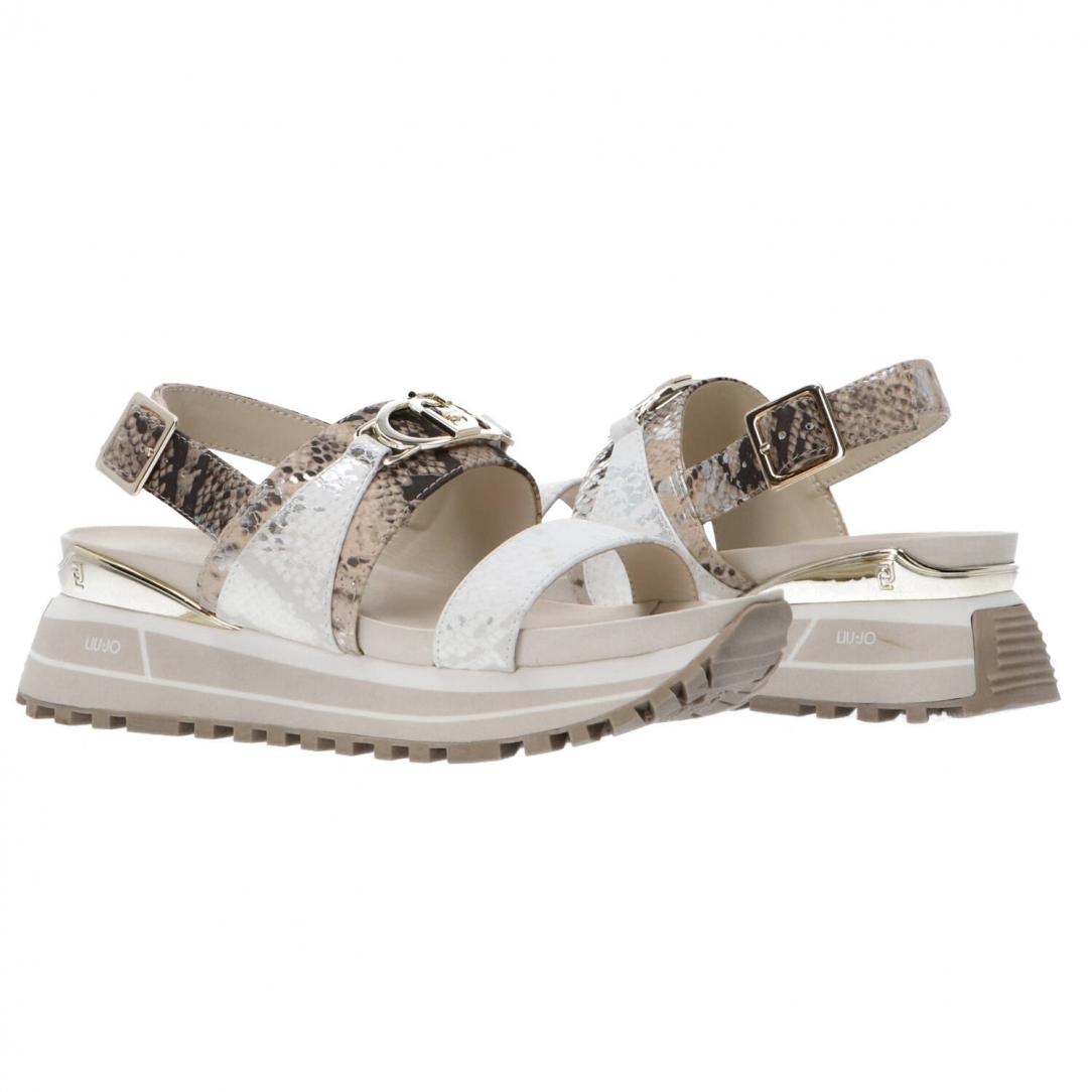 Sandali platform ecopelle Bianco pitone Sandali platform ecopelle Bianco pitone 3