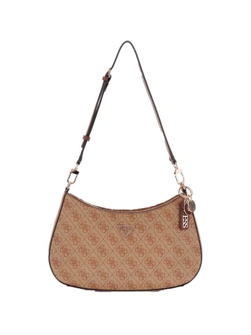 NOELLE TOP ZIP SHOULDER BAG MONOGRAM Beige NOELLE TOP ZIP SHOULDER BAG MONOGRAM Beige 1