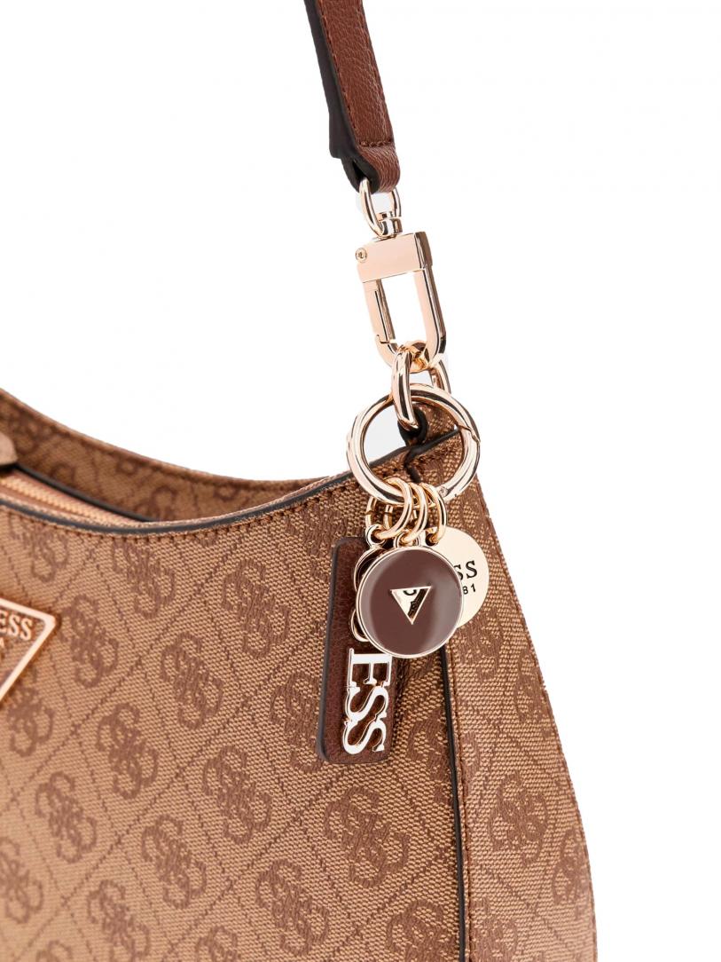 NOELLE TOP ZIP SHOULDER BAG MONOGRAM Beige NOELLE TOP ZIP SHOULDER BAG MONOGRAM Beige 4