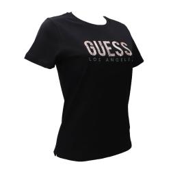Guess T-shirt T-shirt SS CN PYTHON LOGO TEE Nero
