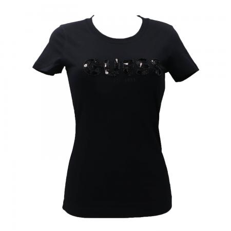 T Shirt Donna CN SS LOGO SEGQUINS TEE Nero