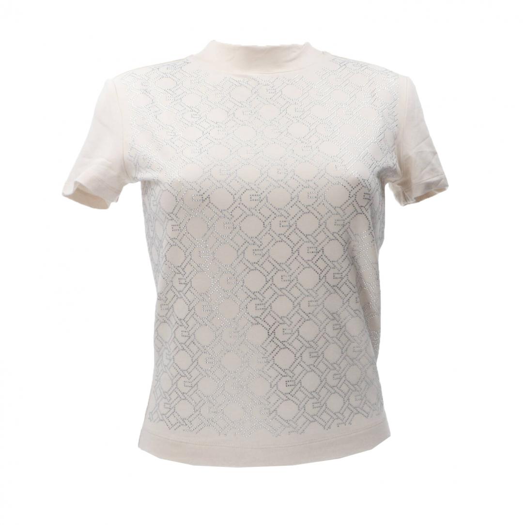 LOGO CHAIN ALL OVER T-SHIRT Beige Panna LOGO CHAIN ALL OVER T-SHIRT Beige Panna 1