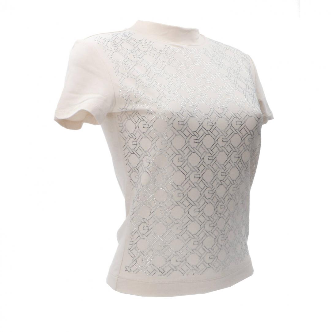 LOGO CHAIN ALL OVER T-SHIRT Beige Panna LOGO CHAIN ALL OVER T-SHIRT Beige Panna 2