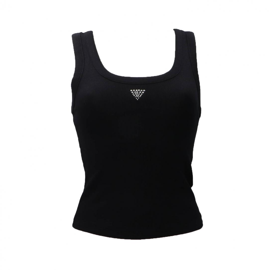 ECO TRIANGLE BLING RIBBED TANK Nero ECO TRIANGLE BLING RIBBED TANK Nero 1
