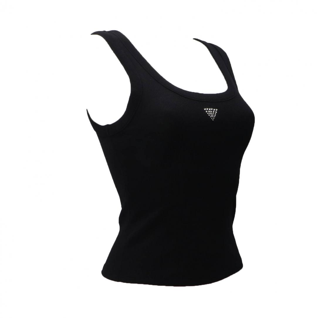 ECO TRIANGLE BLING RIBBED TANK Nero ECO TRIANGLE BLING RIBBED TANK Nero 2