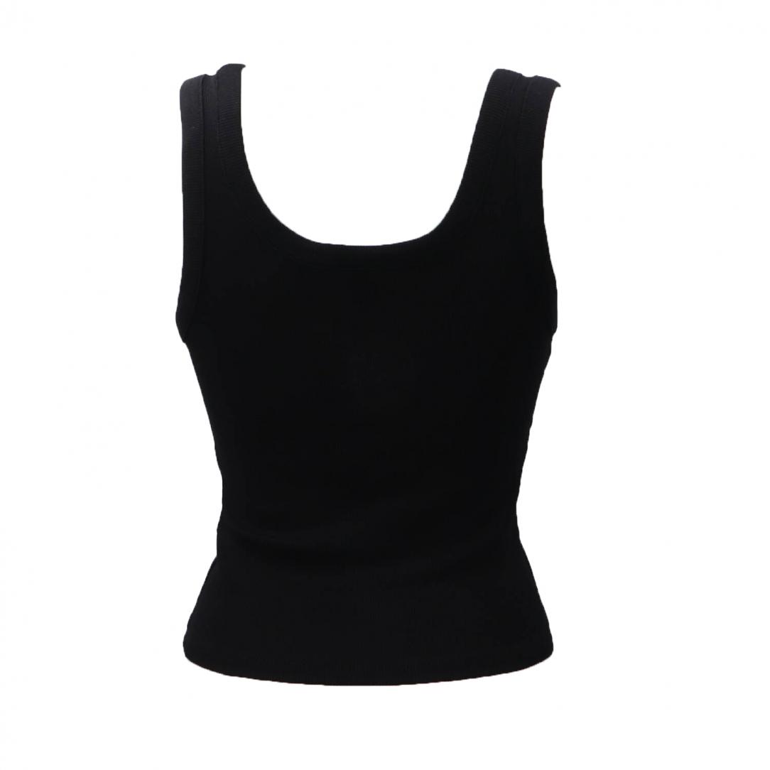 ECO TRIANGLE BLING RIBBED TANK Nero ECO TRIANGLE BLING RIBBED TANK Nero 3