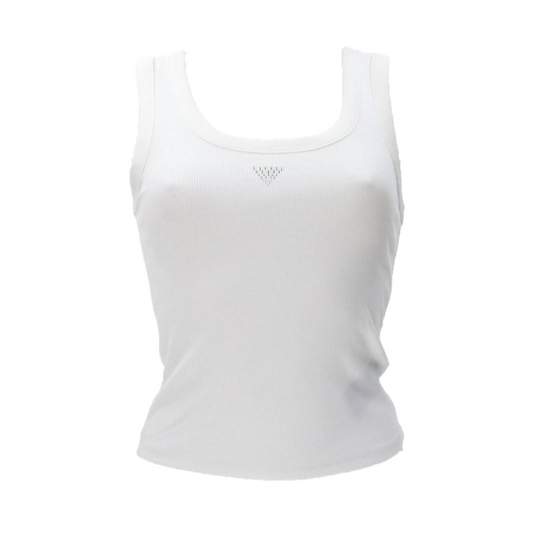 ECO TRIANGLE BLING RIBBED TANK Bianco ECO TRIANGLE BLING RIBBED TANK Bianco 1
